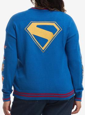 Her Universe DC Comics Supergirl Badges Plus Size Cardigan Her Universe Exclusive, , hi-res